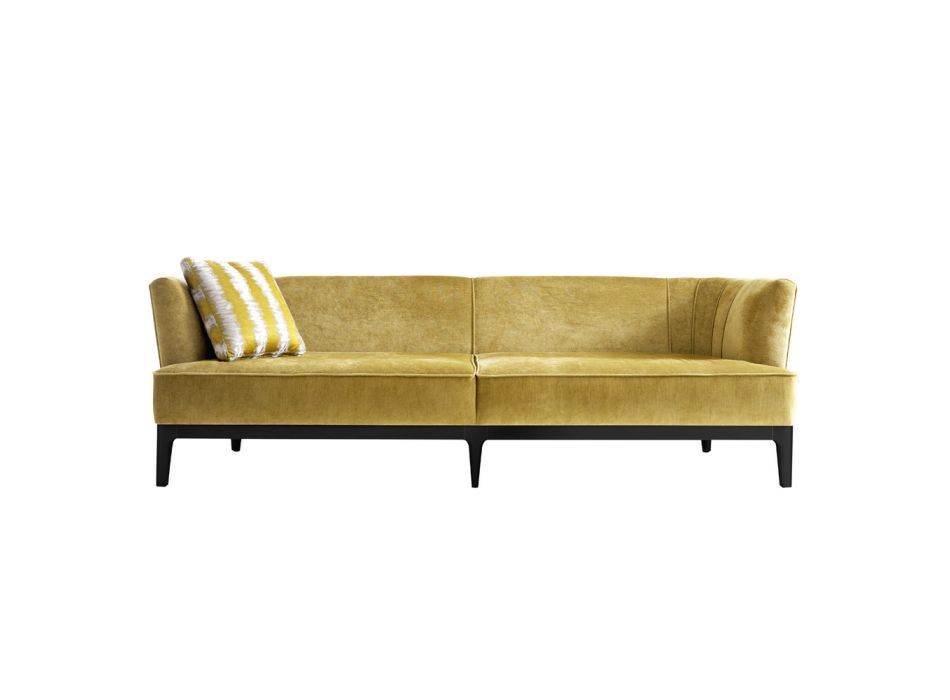 Design-Sofa mit Buchenholz bezogen Grilli Kipling aus Italien