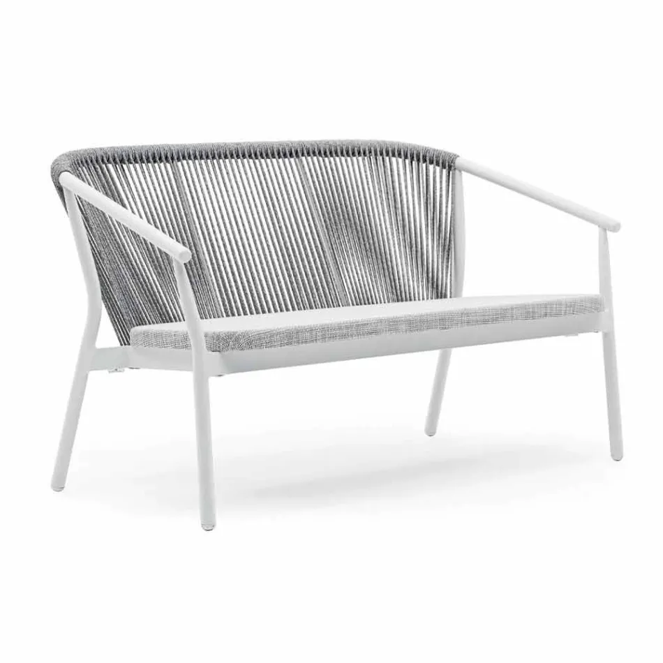 Zweisitzer Garden Stacking Sofa Aluminium und Stoff - Smart By Varaschin Viadurini