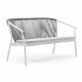 Zweisitzer Garden Stacking Sofa Aluminium und Stoff - Smart By Varaschin