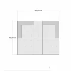 Zweisitzer-Sofa, bezogen mit Ethno-Design. Farbiger Stoff - Faser Viadurini