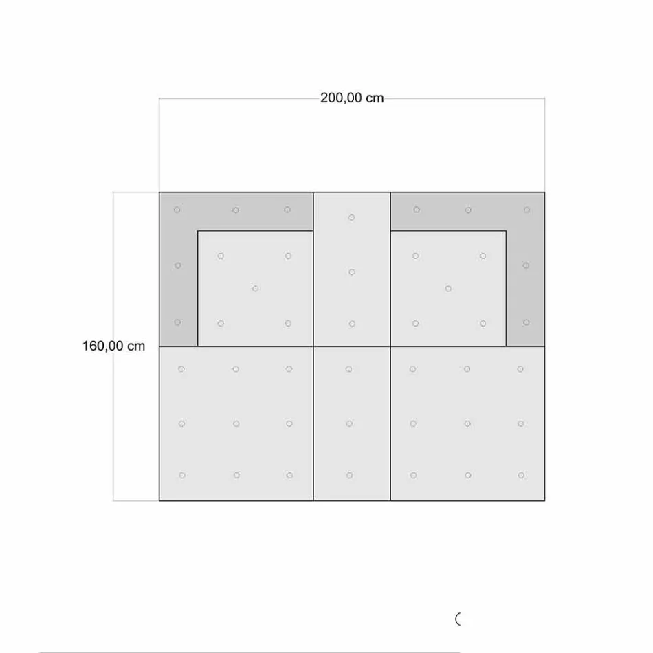 Zweisitzer-Sofa, bezogen mit Ethno-Design. Farbiger Stoff - Faser Viadurini