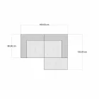 Zweisitzer-Sofa, bezogen mit Ethno-Design. Farbiger Stoff - Faser Viadurini