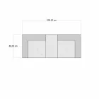 Zweisitzer-Sofa, bezogen mit Ethno-Design. Farbiger Stoff - Faser Viadurini