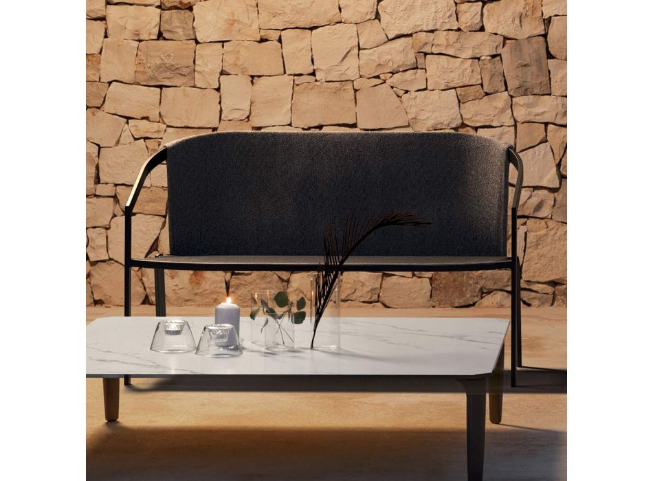 2-Sitzer Outdoor-Sofa mit Aluminiumstruktur Made in Italy - Zaika
