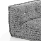 Gepolstertes Zweisitzer-Ethnosofa aus Patchworkstoff und Holzfaser Viadurini