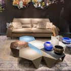 Massivholz und Leder-Sofa mit Armlehnen Eve-Objekte führt Viadurini