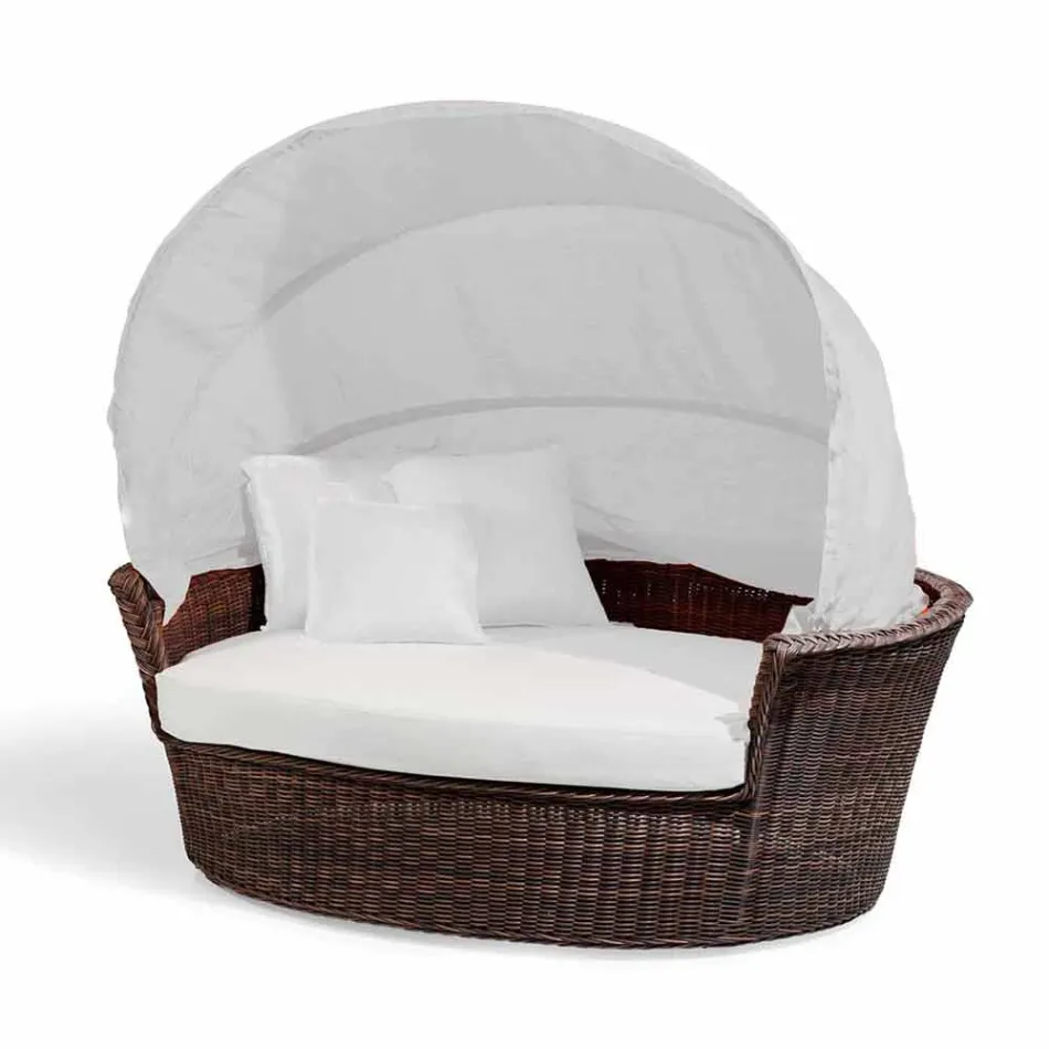 Sofa Insel mit Hector entspannende Gärten Weben von Hand, modernes Design Viadurini