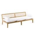 Outdoor-Sofa - Sonnenliege aus Teakholz und WaProLace Made in Italy - Oracle