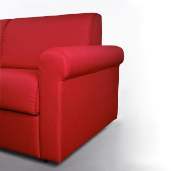 2- oder 3-Sitzer-Schlafsofa aus abnehmbarem rotem Stoff Made in Italy - Geneviev