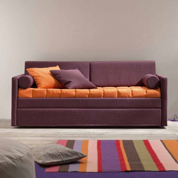 Design etagenbett sofa bezogen in made in italy stoff - gretel