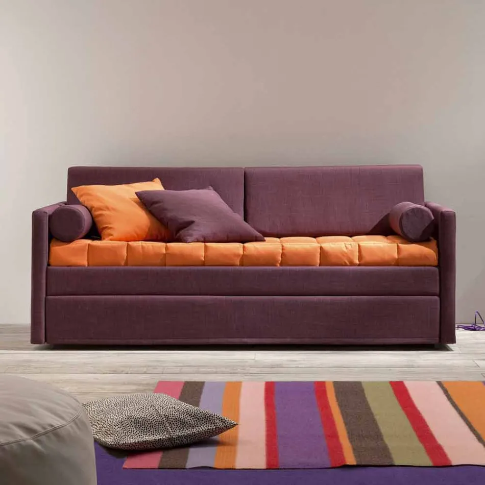 Design Etagenbett Sofa bezogen in Made in Italy Stoff - Gretel Viadurini