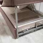 Modernes Etagenschlafsofa aus braunem Stoff Made in Italy - Pont Viadurini