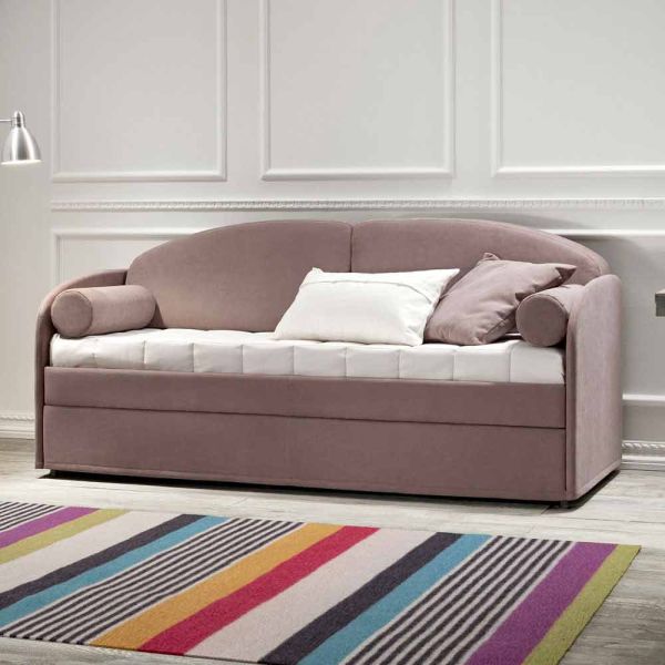 Modernes etagenschlafsofa aus braunem stoff made in italy - pont