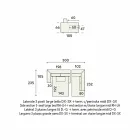 Design Eckschlafsofa aus beige Stoff Made in Italy - Ortensia Viadurini