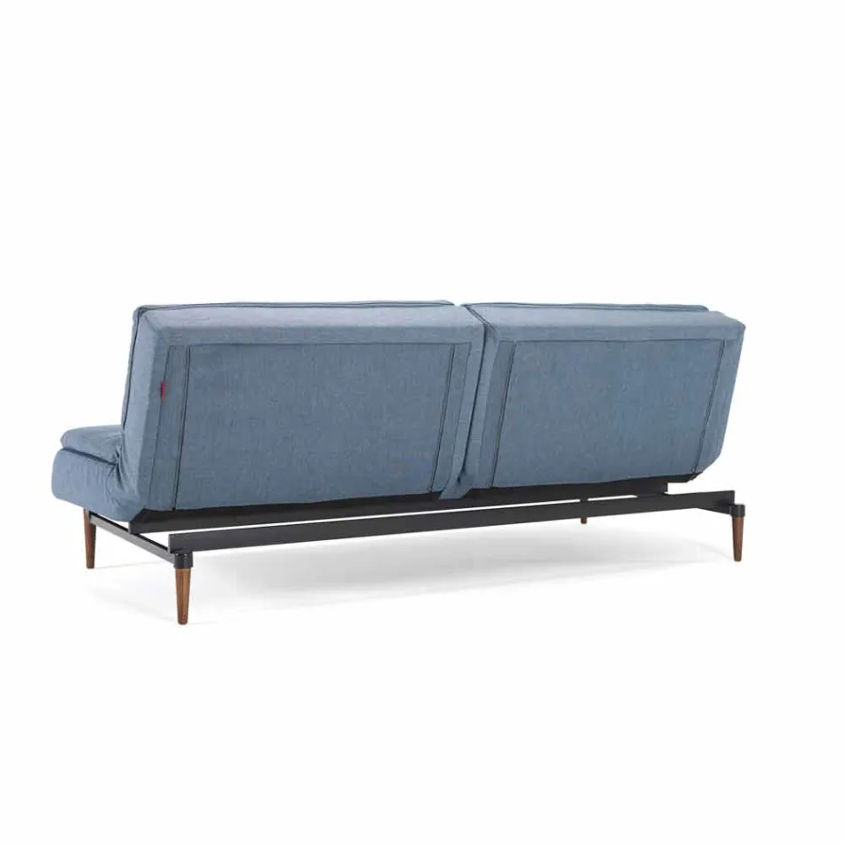 Einstellbare blaue Sofa in 3 Positionen Bett Dublexo Viadurini