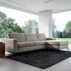 Schlafsofa mit Halbinsel aus Metall und Polyurethan Made in Italy - Folle Viadurini