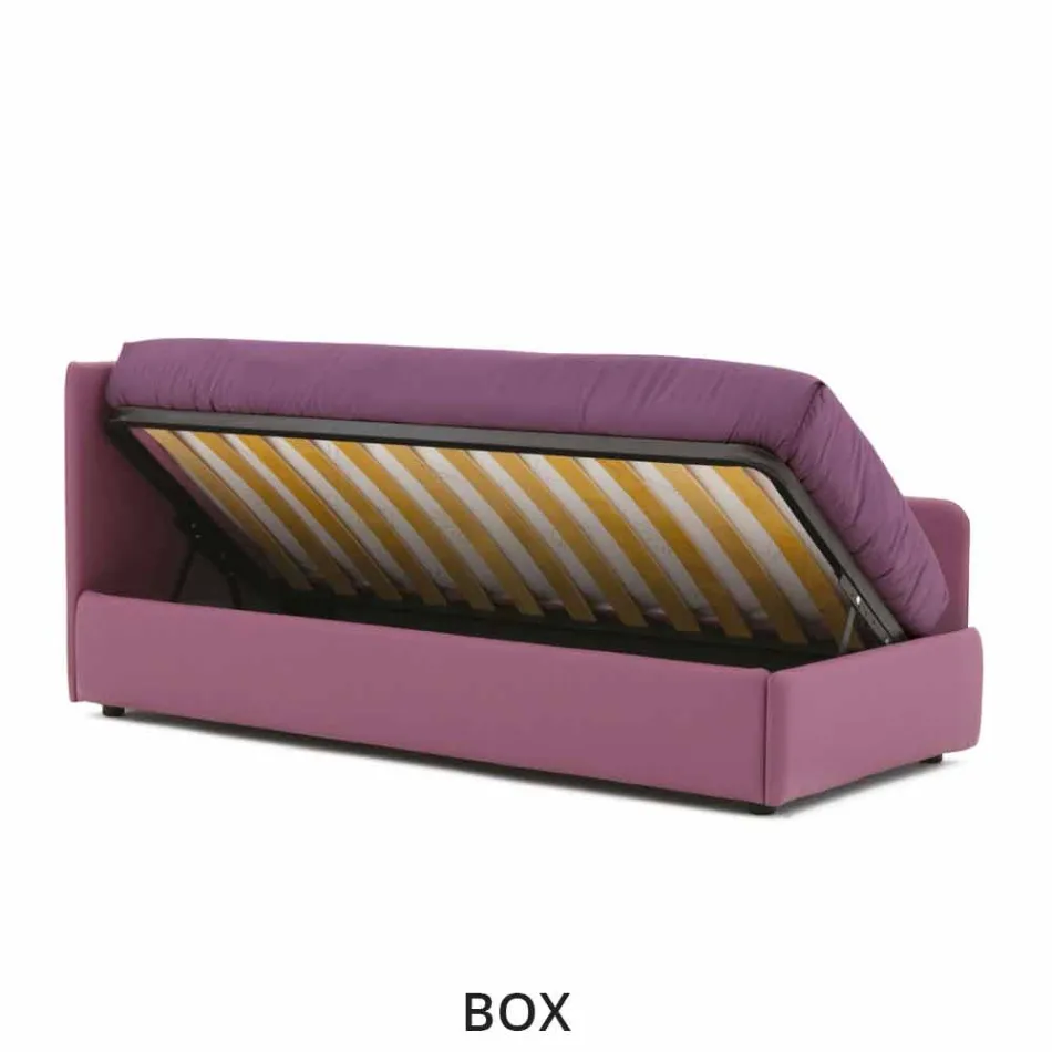 Design Schlafsofa aus herausnehmbarem Kunstleder Made in Italy - Rallo Viadurini