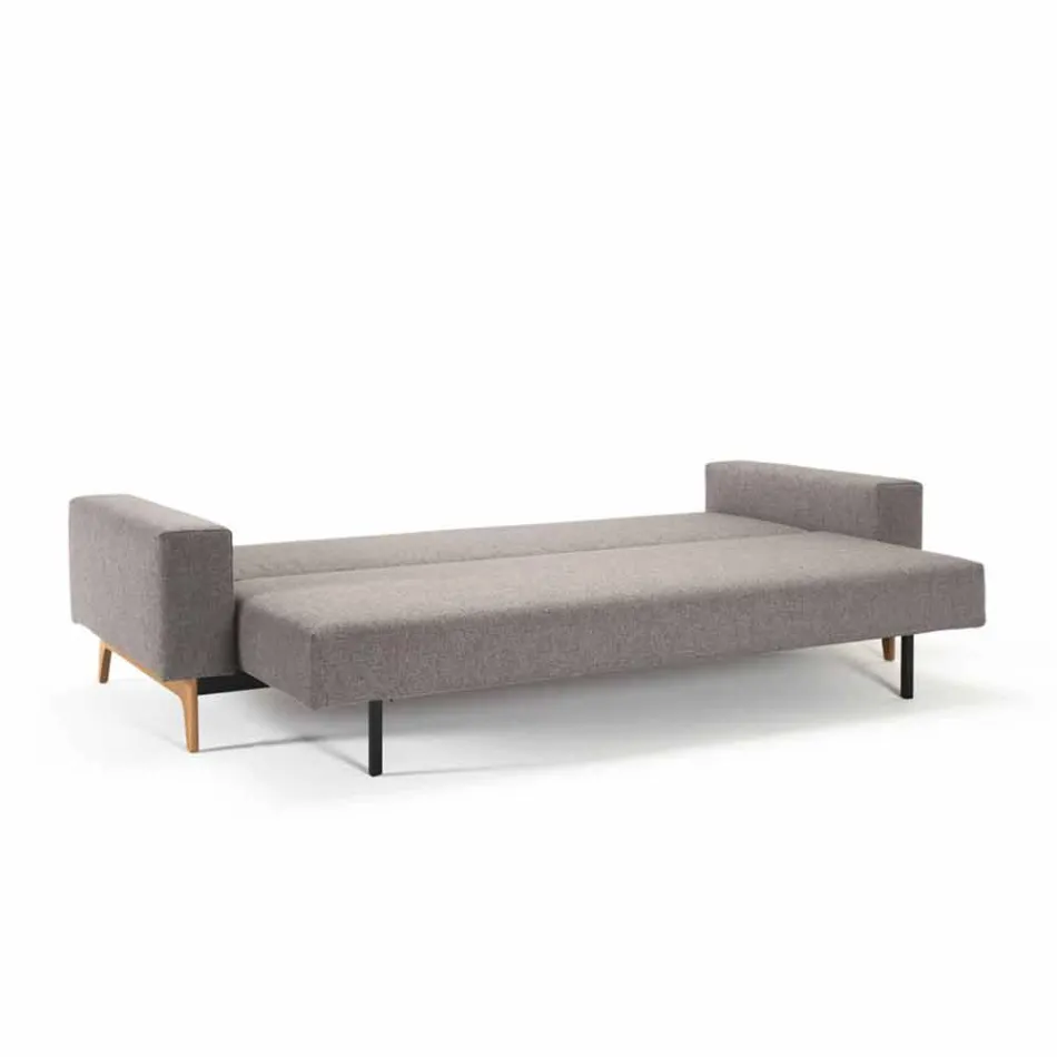 Moderne graue Sofa-Bett Idun in Dänemark gemacht - Innovation Viadurini