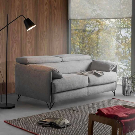 Schlafsofa im abnehmbaren Stoffdesign made in Italy Vittorio Viadurini