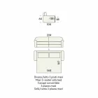 Doppelschlafsofa aus Designstoff Made in Italy - Anemone Viadurini