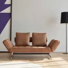 Ghia by Innovation modernes Polsterschlafsofa mit verchromten Beinen Viadurini