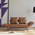 Ghia by Innovation modernes Polsterschlafsofa mit verchromten Beinen Viadurini