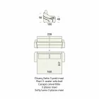 Modernes Schlafsofa gepolstert in Made in Italy Bicolor Fabric - Begonia Viadurini