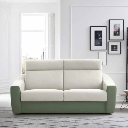 Modernes Schlafsofa gepolstert in Made in Italy Bicolor Fabric - Begonia Viadurini