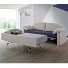 Modernes Schlafsofa gepolstert in zweifarbigem Stoff Made in Italy - Kayla Viadurini