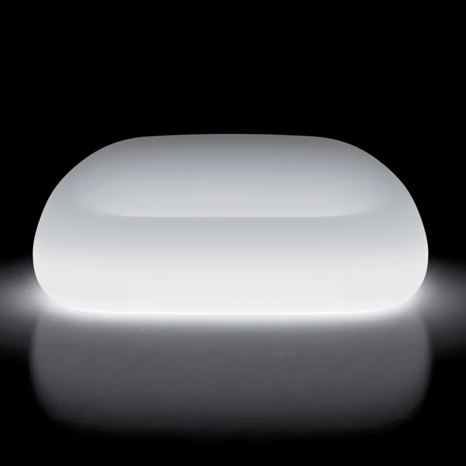 Helles Outdoor-Sofa mit LED-Licht aus Polyethylen, hergestellt in Italien – Ervin Viadurini