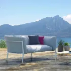 Modernes Sofa für herausnehmbares Design im Außen- oder Innenbereich Made in Italy - Carmine Viadurini