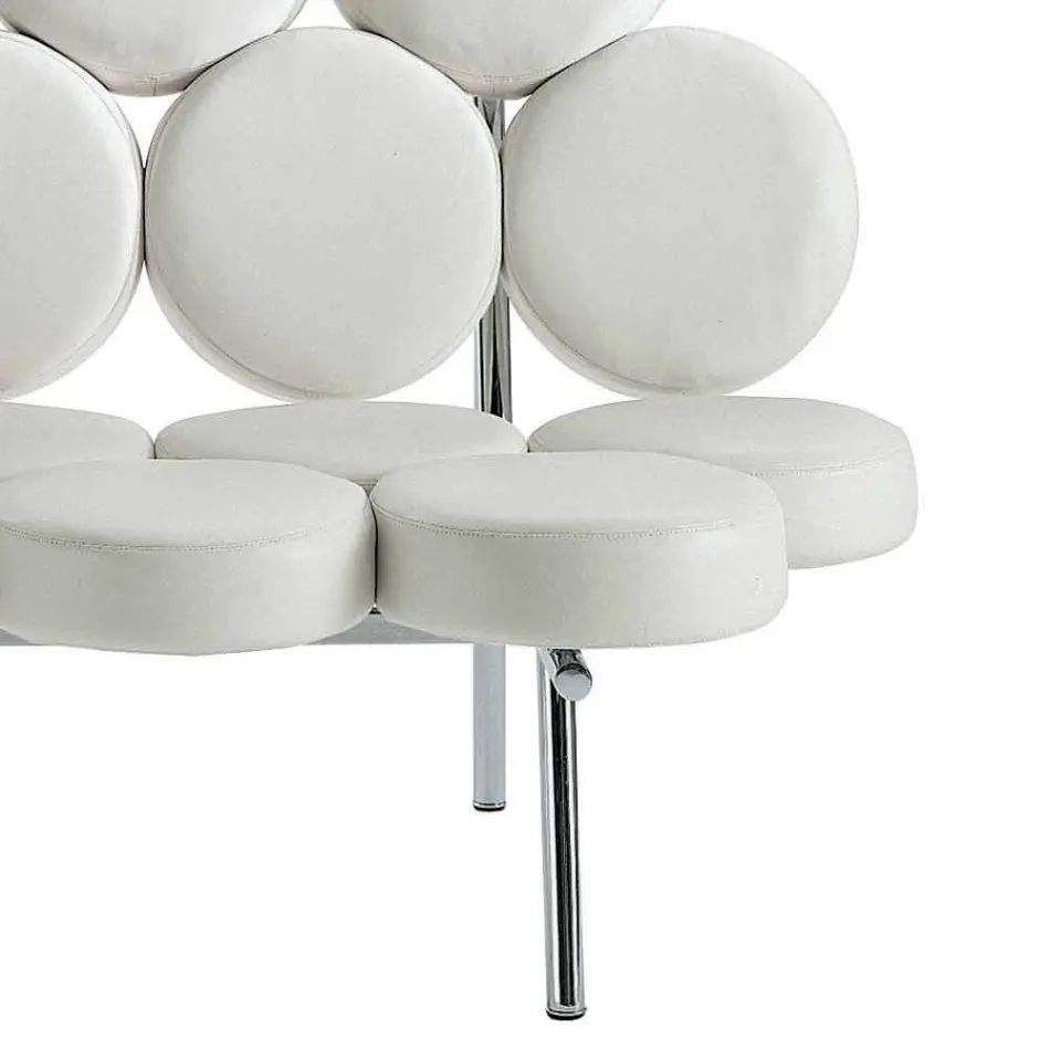 Modernes Ledersofa mit Luxus Made in Italy Stahlkonstruktion - Arthur Viadurini