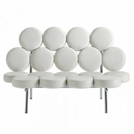 Modernes Ledersofa mit Luxus Made in Italy Stahlkonstruktion - Arthur Viadurini