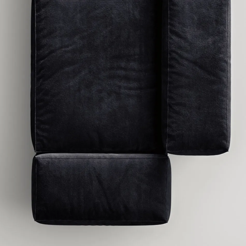 Saphir – Modernes Modulsofa mit Glasfuß, hergestellt in Italien Viadurini
