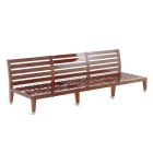 Outdoor 2- oder 3-Sitzer-Sofa aus Mahagoni Made in Italy mit Kissen - Balin Viadurini