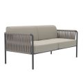 Outdoor-Sofa aus Stahl und Seil in verschiedenen Größen mit Kissen Made in Italy - Helga