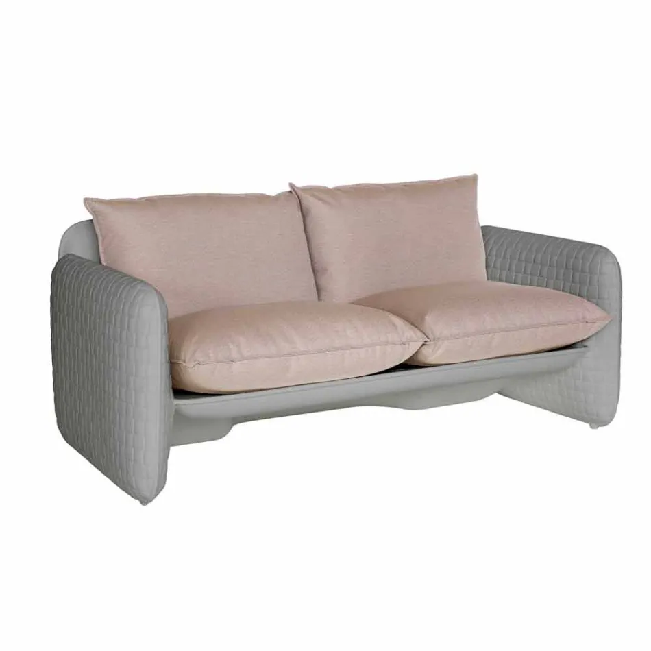 2-Sitzer-Outdoor-Sofa aus Stoff oder Leder - Mara by Slide Viadurini