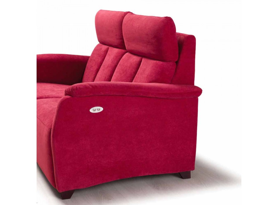 Sofa 2posti elektrische Entspannung, 2 elektrische Sitze Gelso, modernes Design Viadurini