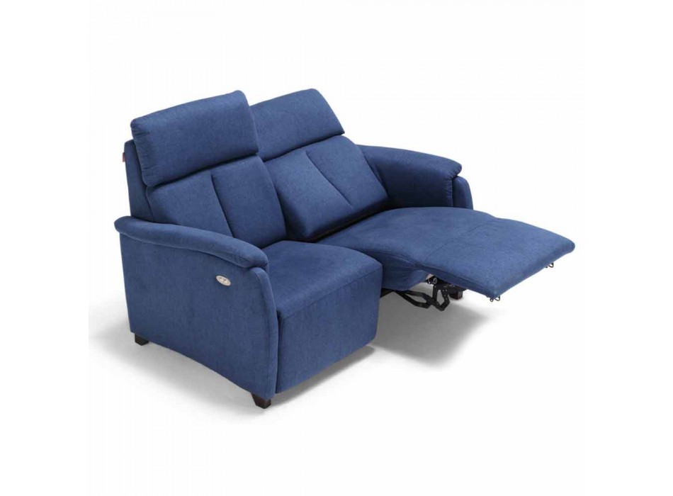 Sofa 2posti elektrische Entspannung, 2 elektrische Sitze Gelso, modernes Design Viadurini