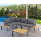 In Chaiselongue umwandelbares Sofa mit verstellbarer Rückenlehne und Couchtisch - Finir Viadurini