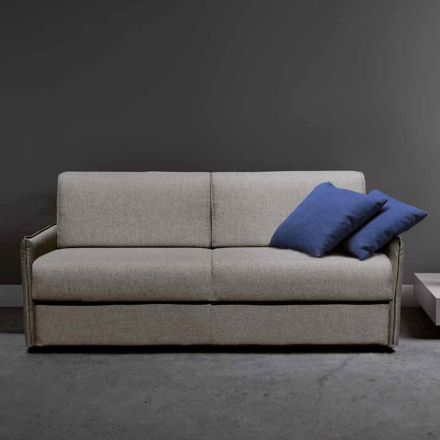 Sofa umwandelbar in 2- oder 3-Sitzer Bett Stoff Made in Italy - Geneviev Viadurini