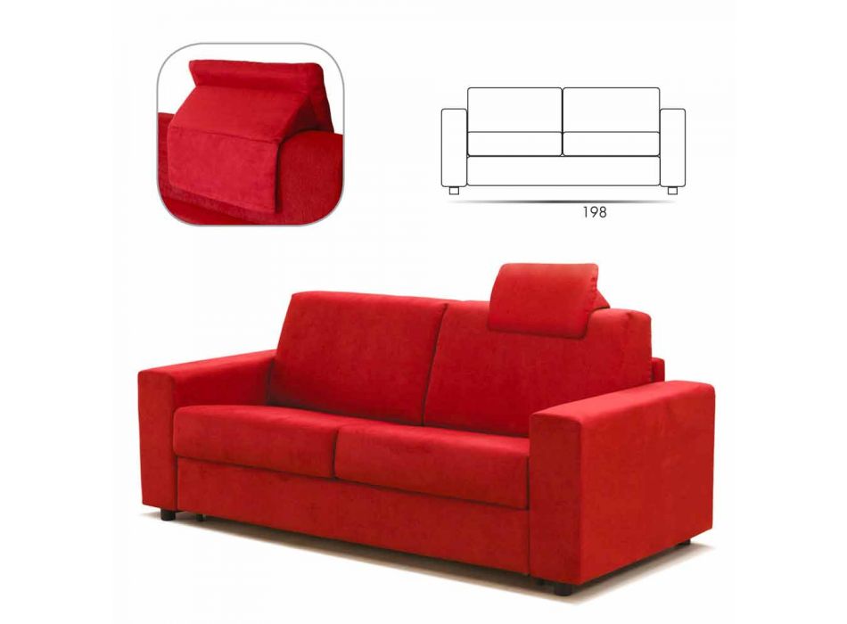 Drei-Sitzer-Sofa modernes Design Kunstleder / Stoff in Italien Mora