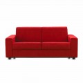 Dreisitzer-Sofa modernes Design aus Kunstleder/Stoff made Italy Mora