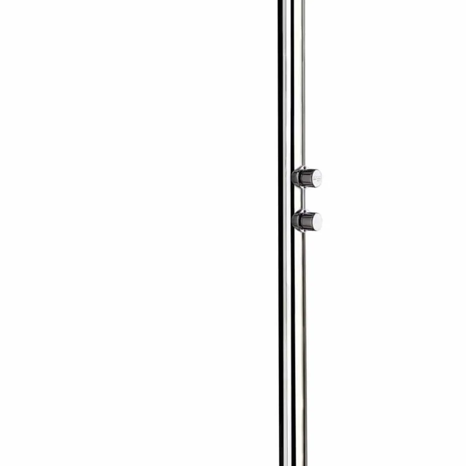 Gartendusche aus verchromtem Edelstahl mit Fußwaschmaschine Made in Italy - Modeo Viadurini