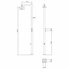 Gartendusche aus verchromtem Edelstahl mit Fußwaschmaschine Made in Italy - Modeo Viadurini