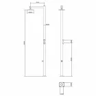 Outdoor-Stahldusche mit Fußwaschanlage und Timer Made in Italy - Modeo Viadurini