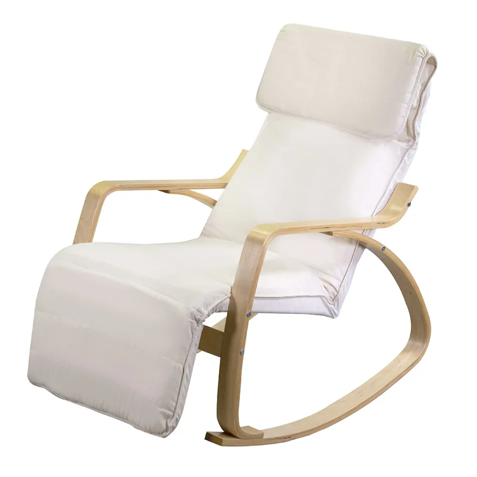 Indoor-Schaukel aus Birkenholz und Stoff - Abissi Viadurini