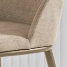 Zwei gepolsterte Stühle mit Metallgestell und ausgewogenem Design – Seide Viadurini
