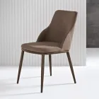 Zwei gepolsterte Stühle mit Metallgestell und ausgewogenem Design – Seide Viadurini