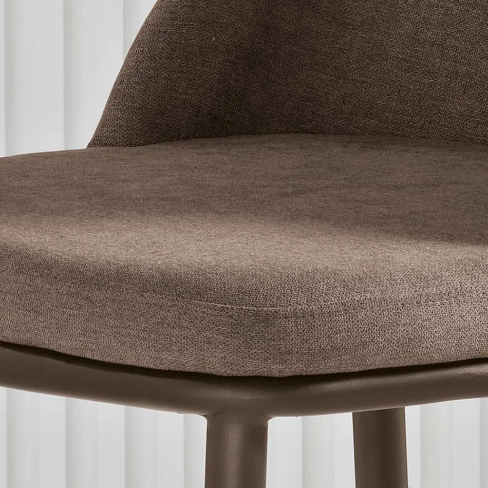 Zwei gepolsterte Stühle mit Metallgestell und ausgewogenem Design – Seide Viadurini